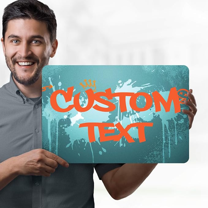 Custom Sign, Custom Street Sign, 11 Font Colors, 13 Font Styles, 4 Hole Options, 22 Sizes, 12x18 Inches, Rust Free DiBound, Fade Resistant, Made in USA by My Sign Center (Graffiti)