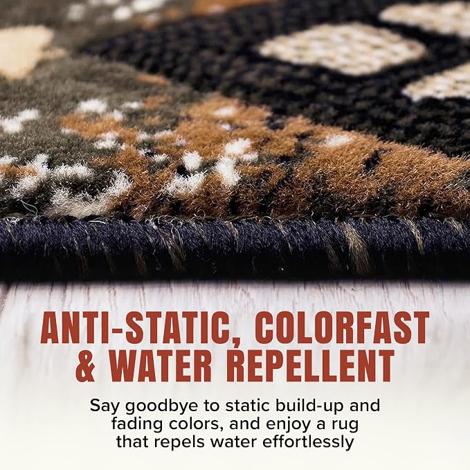 YHSF Southwest Native American Area Rug – Thick, Soft, Durable & Easy to Maintenance Tribal Design Boho Rug– Ideal for Bedroom, Living Room & Hallway - Sage Green, 2 Feet x 7 Feet