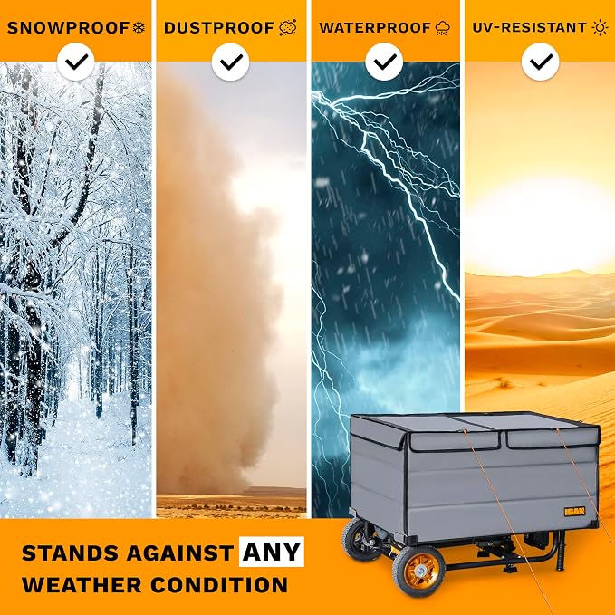 IGAN Generator Covers While Running Pro-Max for most 3500w-12000w Generators - Ultra Heavy Duty Generator Covers for Outside with Windproof Kit - Portable Waterproof Generator Cover, Gray