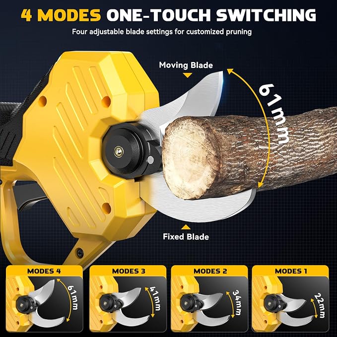 MtiolHig Electric Pruning Shears Compatible with DeWALT 20V – 26000RPM Cordless Garden Pruner,0.8-2 inch Max Cutting Diameter PVC Cutter Tree Trimmer with LCD Display & SK7 Blades(Tool Only)