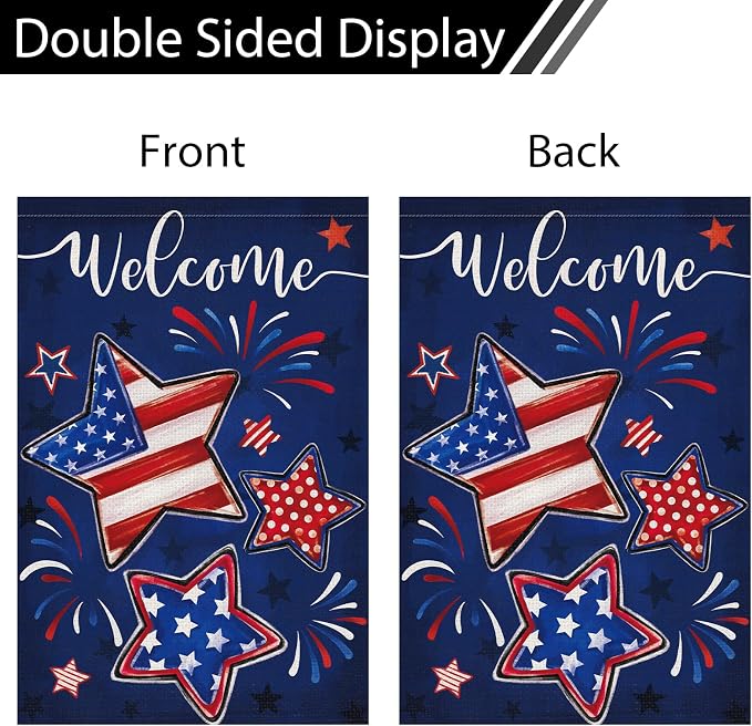 Heyfibro 12pcs Seasonal Garden Flags Set 12x18 Inch Double Sided Burlap, Highland Cow Gnome Outdoor Flag for Spring Summer Fall Winter Halloween Thanksgiving Christmas St. Patrick's Day Easter Decor