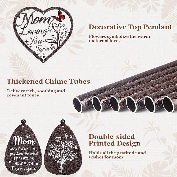 YHmall Wind Chimes for Outside, Sympathy Gifts for Loss of Loved One, 36'' Memorial Wind Chimes for Loss of Mom, Bereavement Gift for Loss of Mother, Large Windchimes Outdoors for Home Garden Decor