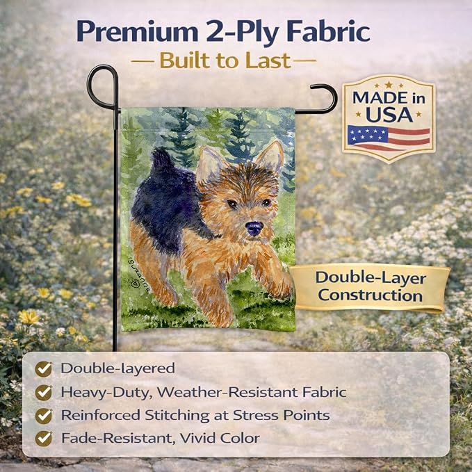 Caroline's Treasures SS8907GF Norwich Terrier Garden Flag Mailbox Flag Decorative Yard Flag Banner Outside Patio Artwork Yard Flower Beds, Garden Size, Multicolor