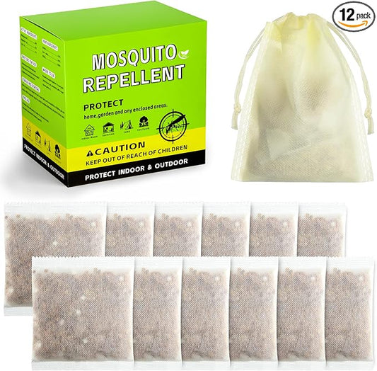Mosquito Repellent Outdoor Patio, Mosquito Control Indoor, Mosquito Deterrent for Yard/Camping/Home/Travel 12-Pack