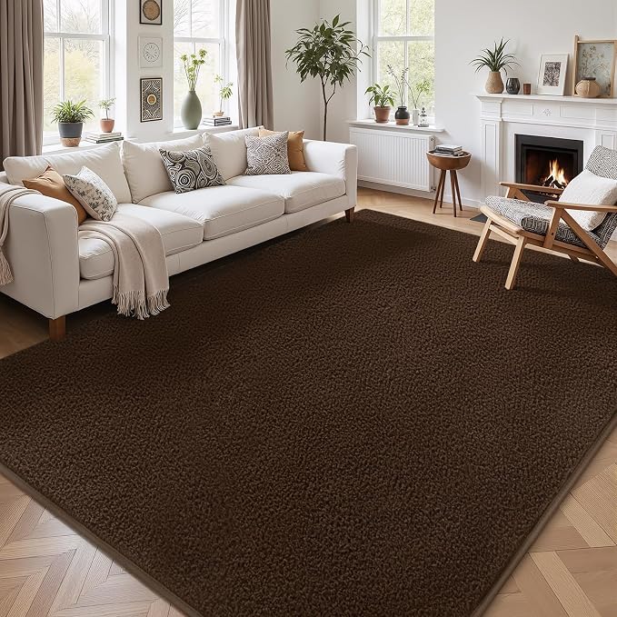AROGAN 2x8 Runner Rug for Hallway, Long Runner Rugs Non Slip, Coffee | Soft Washable Memory Foam Carpet for Bedroom, Non Slip Backing Runners Rug for Hallways, Kitchen, Bathroom, Entryway Home