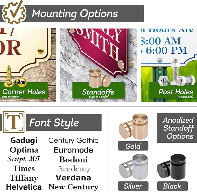 Custom Sign, Customized for Outdoor/Indoor Use, Personalized Designer Style Sign, 12x12 Inch, 24 Colors, Rust-Free Thick AlumaBond - Made by: My Sign Center, USA (Florolex II - Contour)