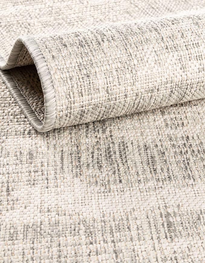 Unique Loom Outdoor Modern Collection Area Rug - Cartago (3' 1" x 5' 3" Rectangle, Gray/ Ivory)