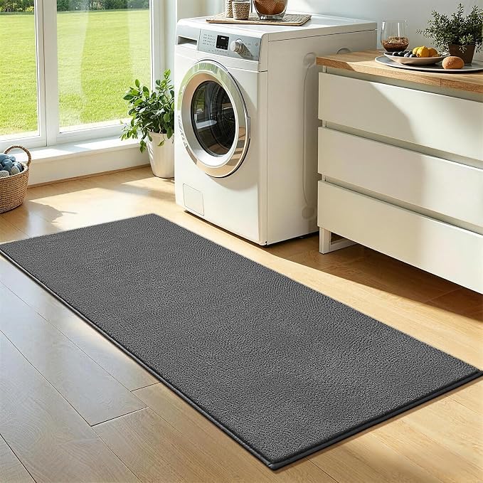 Vasofe 2x4 Hallway Runner Rug,Runner Rug Non Slip, Memory Foam Bedside Rugs | Indoor Thickened Carpet for Bedroom Dorm Kids Boys Room, Washable Medium Pile Shag Fluffy Carpets for Entrance Kitchen, Grey