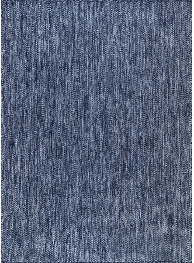 CAMILSON Outdoor Rug 10x14 Modern Area Rugs for Large Indoor and Outdoor Patios and Porches - Waterproof, Washable, Non-Shedding, Easy-to-Clean Outside Carpet (10 x 14, Solid - Navy Blue)