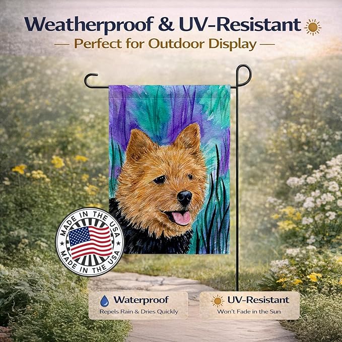 Caroline's Treasures SS8431GF Norwich Terrier Garden Flag Mailbox Flag Decorative Yard Flag Banner Outside Patio Artwork Yard Flower Beds, Garden Size, Multicolor
