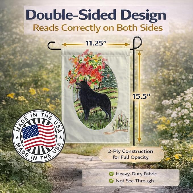 Caroline's Treasures SS8058GF Schipperke Garden Flag Mailbox Flag Decorative Yard Flag Banner Outside Patio Artwork Yard Flower Beds, Garden Size, Multicolor