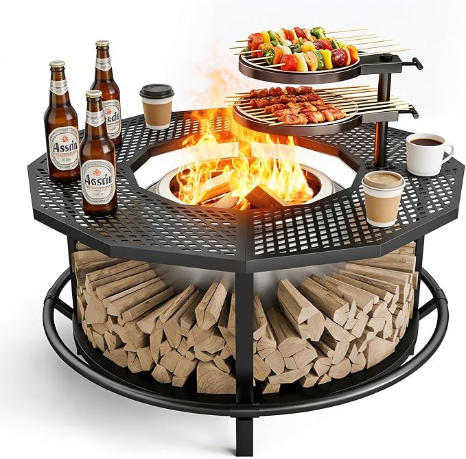360 degree fire pit surround guard, UV resistant outdoor fabric, portable protective barrier