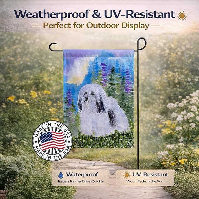 Caroline's Treasures SS1034GF Havanese Garden Flag Mailbox Flag Decorative Yard Flag Banner Outside Patio Artwork Yard Flower Beds, Garden Size, Multicolor