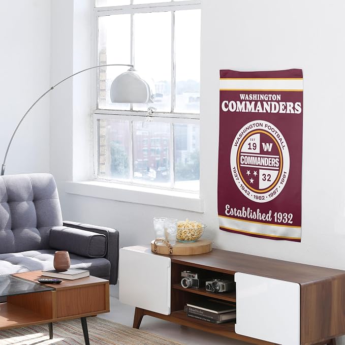 NFL Double Sided Team Logo Vertical Flag (40" x 28")
