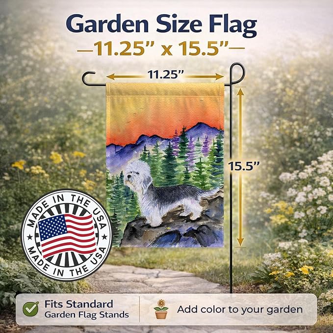 Caroline's Treasures SS8222GF Dandie Dinmont Terrier Garden Flag Mailbox Flag Decorative Yard Flag Banner Outside Patio Artwork Yard Flower Beds, Garden Size, Multicolor