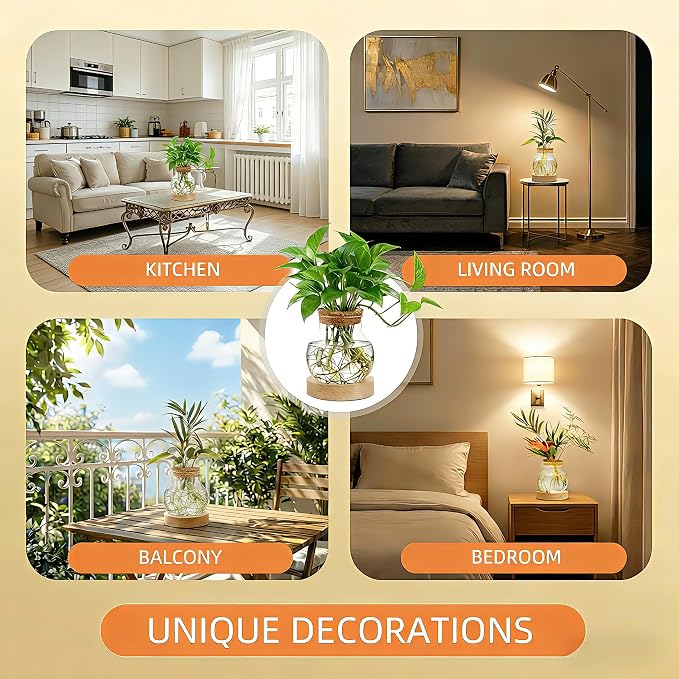 Plant Propagation Station with Light,Everkeen Valentines Day Glass Terrarium with Stepless Dimming Function Hydroponic Glass Container Vase Jars Gardening Gifts for Mom Women Plant Lovers