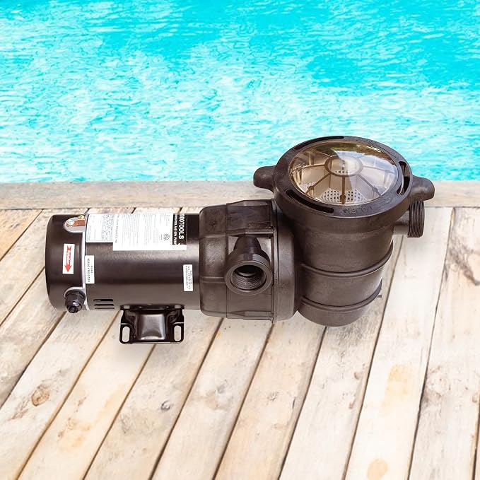 SWIMLINE HYDROTOOLS Model 716061S Hydro-Flo Above-Ground Pool Replacement Pump, Horizontal Discharge - 0.75 HP, 3,720 GPH, 115V/60Hz, Single Speed, for Sand, Cartridge & DE Filter Systems | Above-ground Pool Pump, 0.75 HP, 3, 720 GPH, Horizontal Discha...