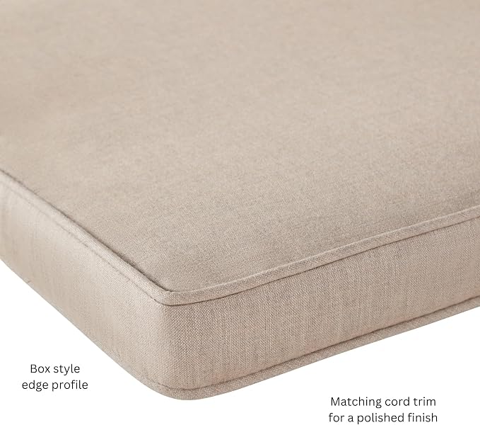 Sunbrella 18" x 18" Dining Chair Pad Cushion with Corded Edge, Soft Fiber Batting Insert, Removable Reversible Cover & Ties - Cast Ash