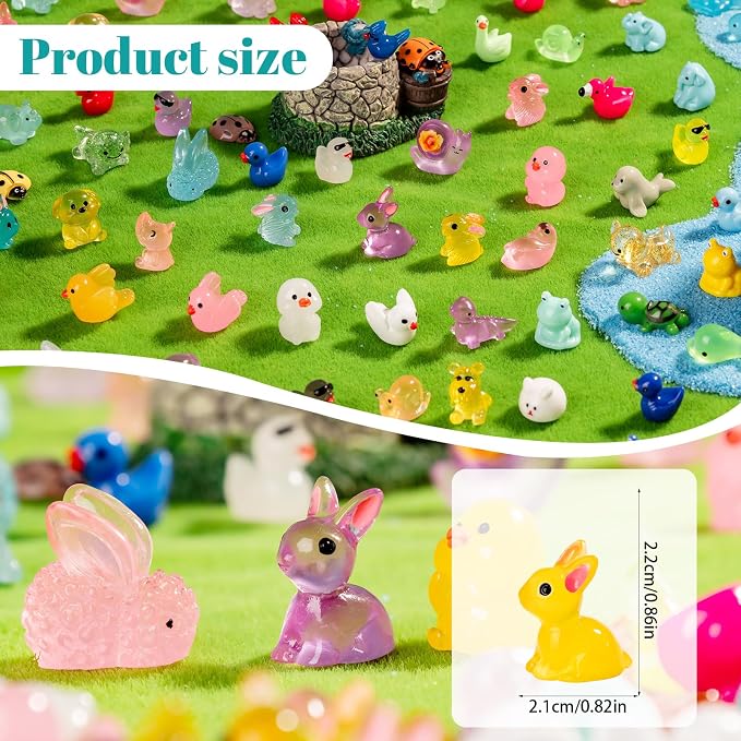 300pcs Mini Resin Animals Many Styles Variety Tiny Animals Figures Miniature Little Small Animal Figurines Bulk for Micro Fairy Garden Landscape Accessories Hide Crafts Decor Aquarium