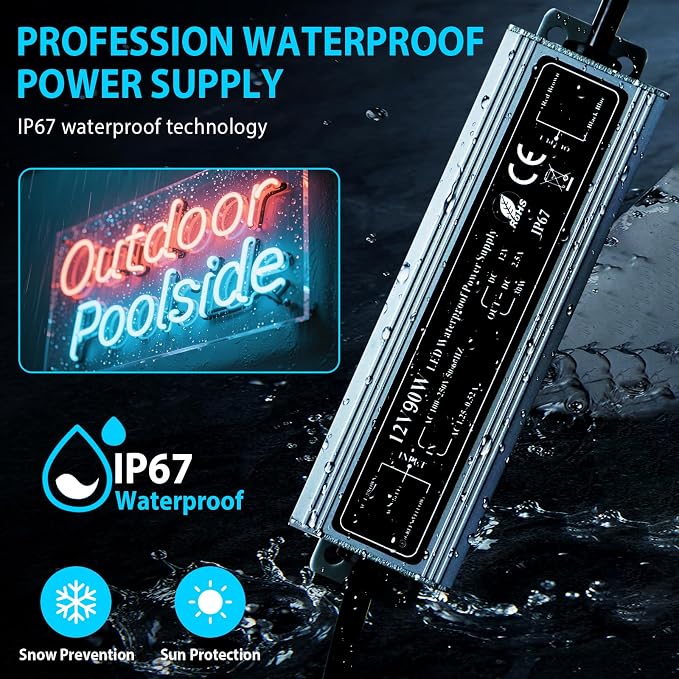 Large Outdoor Business Neon Sign Waterproof, Custom Neon Signs For Business Pool Patio for Wall Decor, Personalized Waterproof IP67 Pro LED Lights For Outdoors, Pooltime Backyard Beach Garden Outside Store Bar Business Store Friends Dad's Gifts
