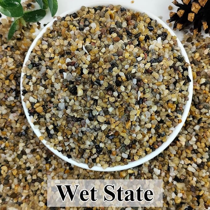 YISZM 5lbs Aquarium Gravel, 1/8"(2-4mm) Natural River Rocks Succulent Cactus Pea Gravel for Plants, Fish Tank, Decorative Pebbles for Gardening, Flower Pots, Vase Fillers, Landscaping