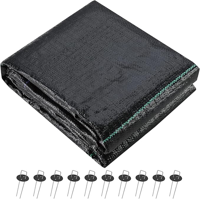 UWIOFF Landscape Fabric Weed Barrier Fabric, 4ft x 30ft Durable & Heavy-Duty Garden Landscaping Fabric, Premium UV Resistant Weed Block Gardening Mat, Weed Control Ground Cover for Outdoor Gardens