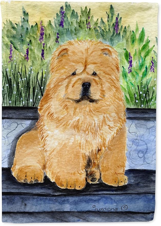 Caroline's Treasures SS7002GF Chow Chow Garden Flag Mailbox Flag Decorative Yard Flag Banner Outside Patio Artwork Yard Flower Beds, Garden Size, Multicolor