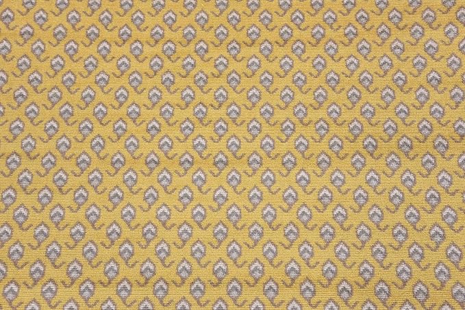 Unique Loom Williamsburg Collection Traditional Border with Dotted Center Area Rug, Round 8' 0" x 8' 0", Yellow/Beige