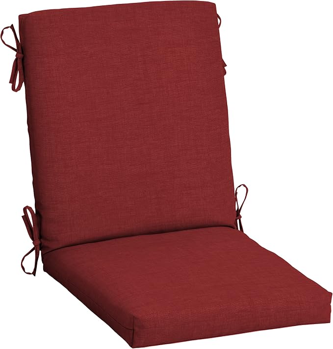 Arden Patio Dining Outdoor Chair Cushions, 20x44, Rain-Proof Seat Pad, Fade-Resistant Outdoor Cushion Ruby Red Leala