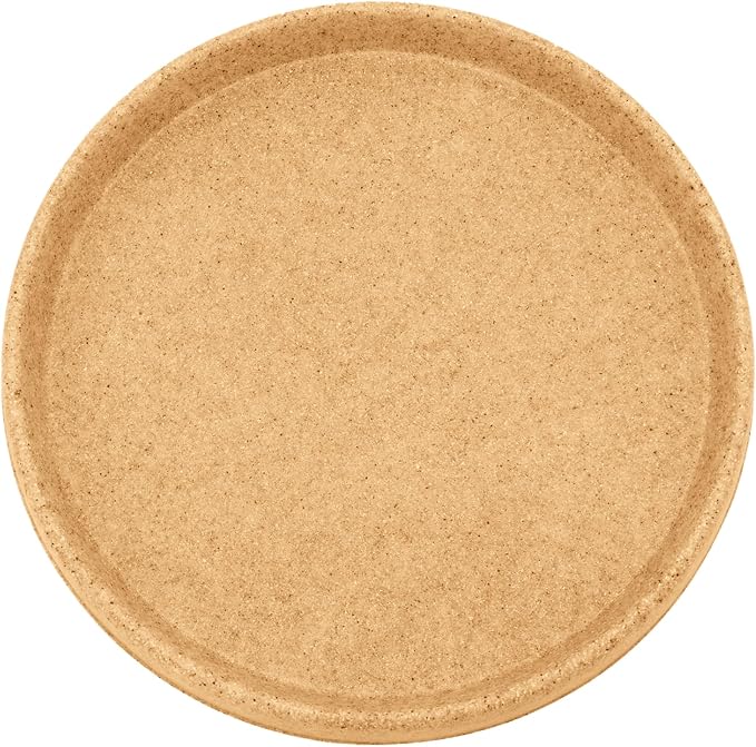 The HC Companies 23 Inch Terrazzo Round Plant Saucer, Lightweight UV-Resistant Plastic Outdoor & Indoor Flower Pot Tray, 1-Pack Plant Pot Trays for Garden & Home Decor, Sandstone