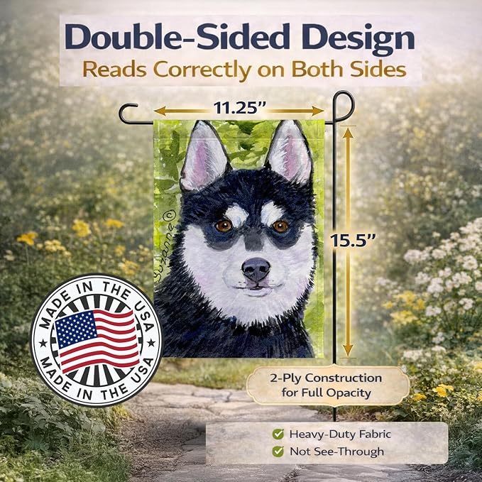 Caroline's Treasures SS8696GF Klee Kai Garden Flag Mailbox Flag Decorative Yard Flag Banner Outside Patio Artwork Yard Flower Beds, Garden Size, Multicolor