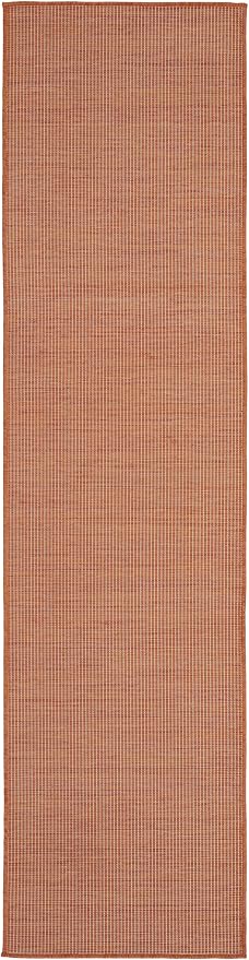 Nourison Home Positano Terracotta 2' x 6' Area Rug - Easy Clean, Non Shedding, Bed Room, Living Room, Dining Room, Kitchen (6' Runner)