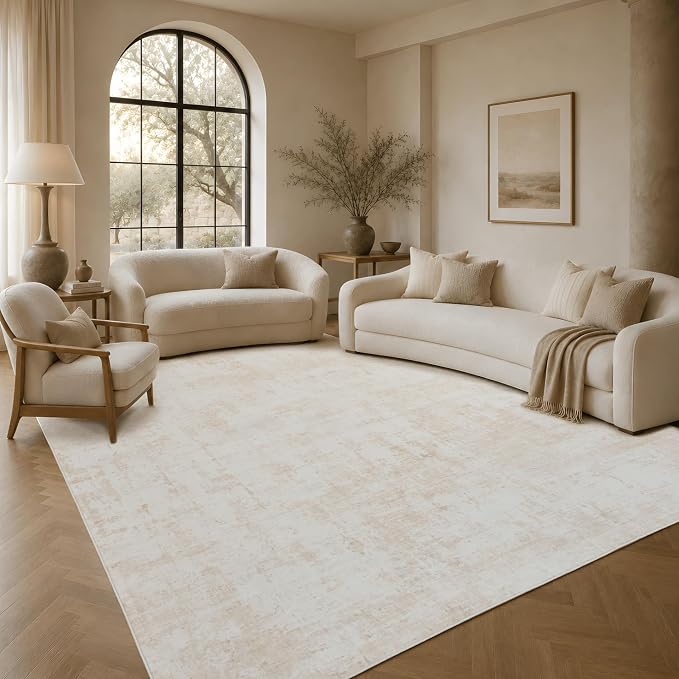 10x14 Area Rugs Washable Modern Abstract Living Room Bedroom Rug | Non Slip Soft Carpets Indoor Floor Stain Resistant Large Carpet for Bedroom Dining Room Farmhouse Nursery Home Office