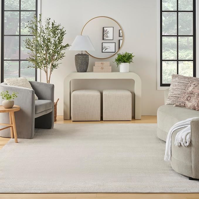 Nourison Home Nourison Essentials Ivory Gold 10' x 14' Area Rug - Easy Clean, Non Shedding, Bed Room, Living Room, Dining Room, Kitchen (10' x 14')