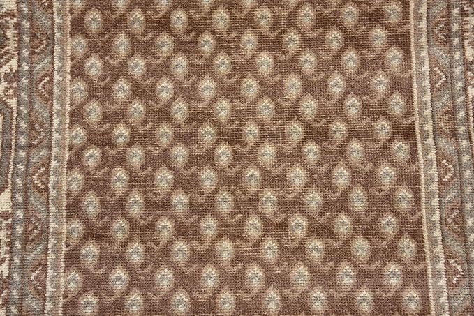 Unique Loom Williamsburg Collection Traditional Border with Dotted Center Area Rug, Runner 2' 9" x 9' 10", Brown/Beige