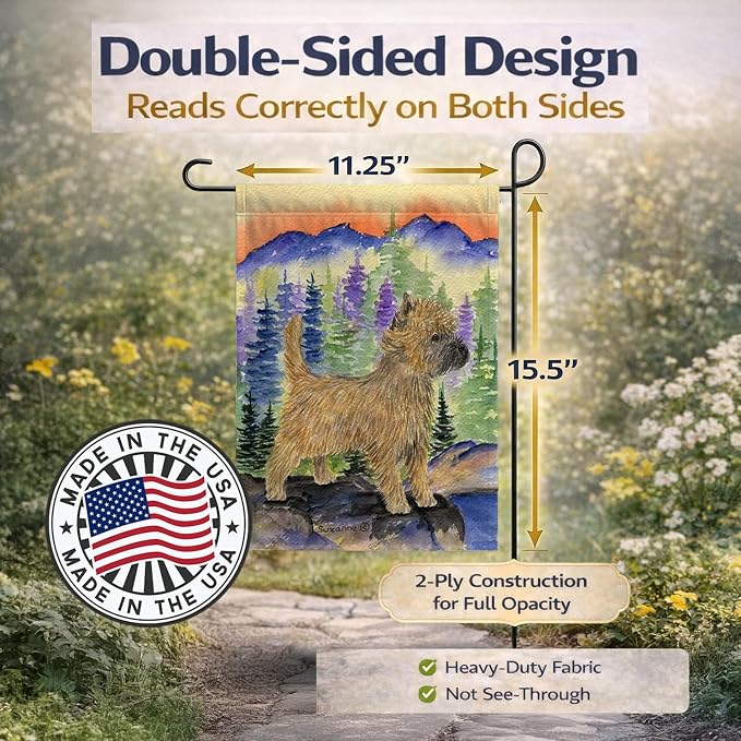 Caroline's Treasures SS8255GF Cairn Terrier Garden Flag Mailbox Flag Decorative Yard Flag Banner Outside Patio Artwork Yard Flower Beds, Garden Size, Multicolor