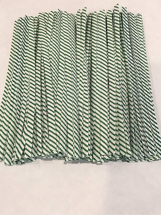 2000 11" Twist Ties Plastic Coated No Rip Paper Ties Cello General Use (Green & White)
