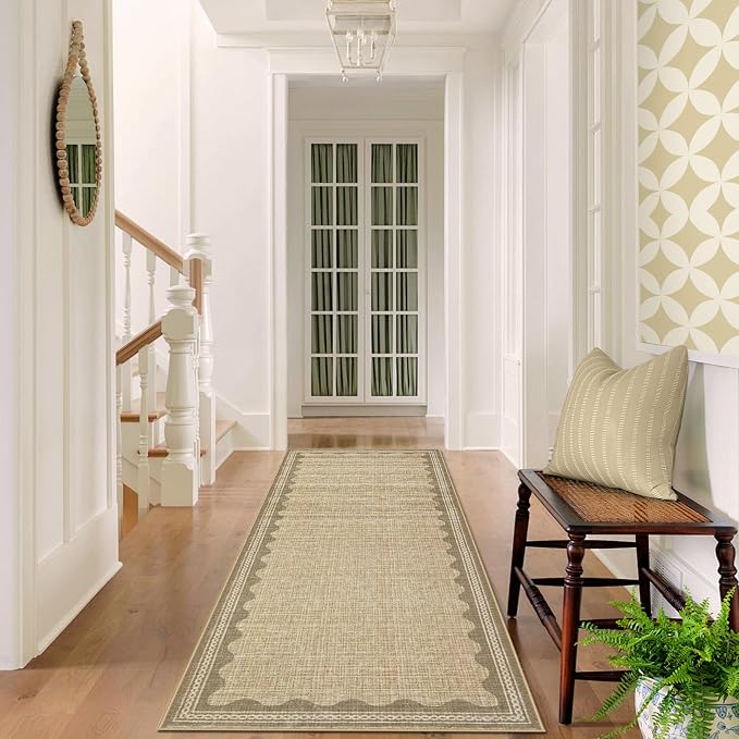 GarveeHome Scalloped Rug