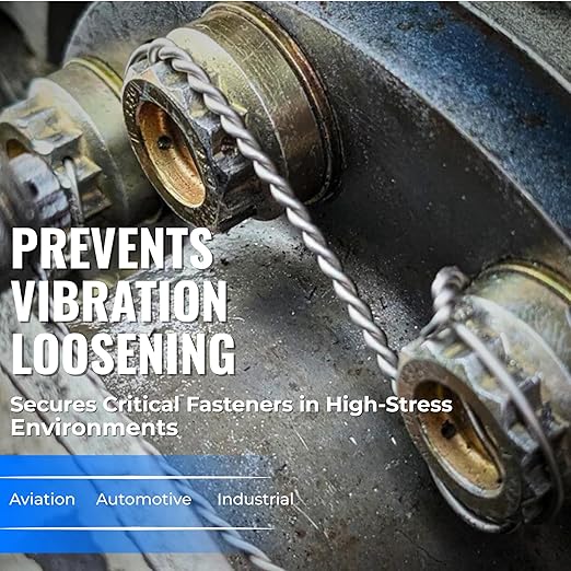 WCS .032 Stainless Steel Safety Lock Wire, T302/304, NASM20995C MS20995C, ASTM A580 Condition A, AMS569, Mechanics Wire for Aircraft, Automotive, & Industrial Use, 5lb Dispenser Can, Approx 1810 ft