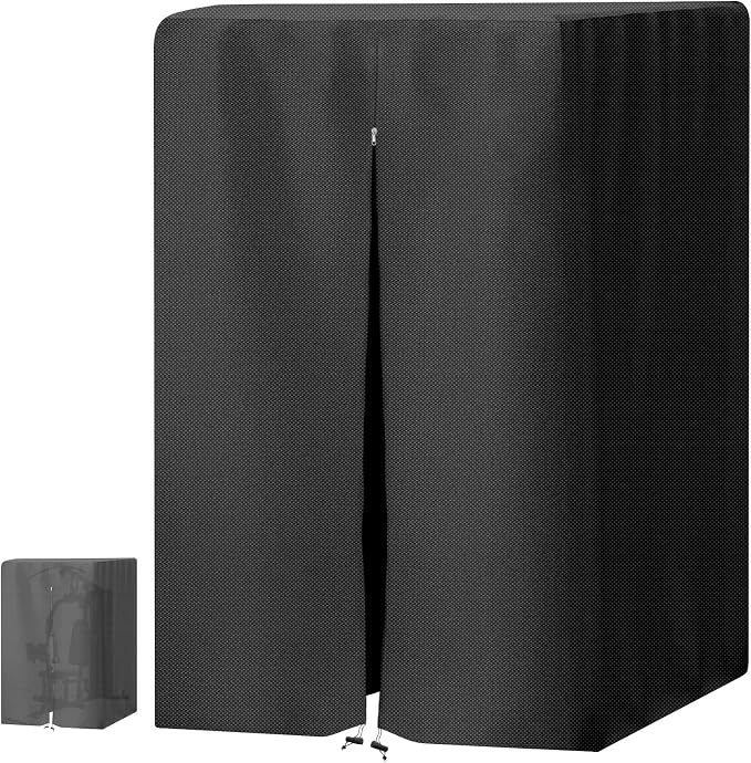 Protective Cover for Home Gym Set with Waterproof Zipper, Waterproof Cover for Power Tower/Pull Up Dip Station Heavy Duty, 420D Oxford Cloth UV Resistant, Dustproof, Universal