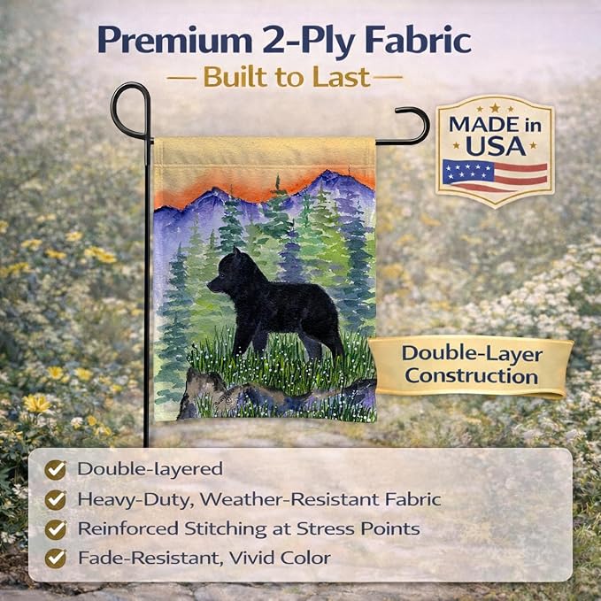 Caroline's Treasures SS8231GF Schipperke Garden Flag Mailbox Flag Decorative Yard Flag Banner Outside Patio Artwork Yard Flower Beds, Garden Size, Multicolor