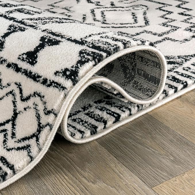 Rugshop Southwestern Geometric Tribal Boho Area Rug Soft Cream 2' 3" x 4' | Rectangular, Size 2' 3" x 4', Living Room, Bedroom, Dining Room, Home Office, Kitchen, Entryway, Hallway, Nursery, Kids Room