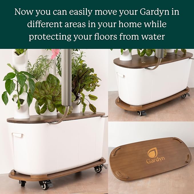 Gardyn Home Dolly - Mobile Rolling Cart for Hydroponics System | For hydroponics growing system kit & indoor garden tower, move systems while protecting floors from water & scratches