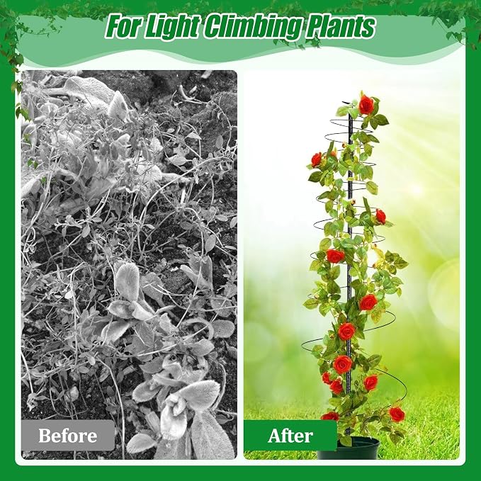Trellis for Climbing Plants Outdoor,2 Pack Plants Trellis 44 inch Support Metal Garden Trellis for Plants Flowers Light Vegetables Vine Support