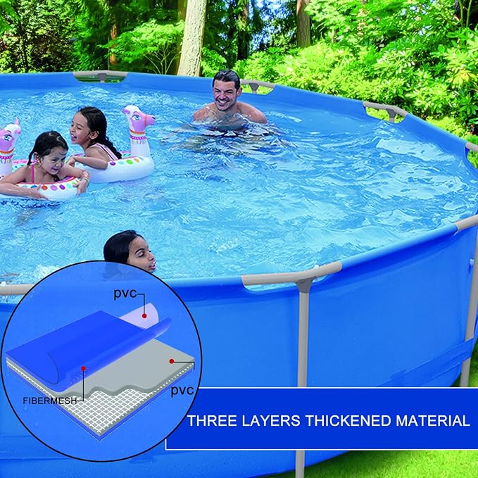 10ft x 30in Above Ground Swimming Pool,Outdoor Round Frame Steel Frame Pool for Backyard Garden Kids Family