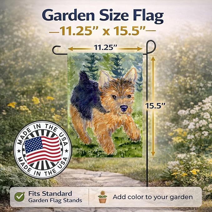 Caroline's Treasures SS8907GF Norwich Terrier Garden Flag Mailbox Flag Decorative Yard Flag Banner Outside Patio Artwork Yard Flower Beds, Garden Size, Multicolor