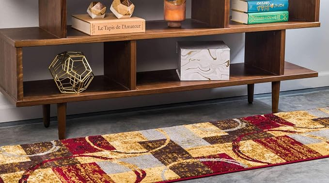 Unique Loom Barista Collection Area Rug - Kouillou (2' x 12' Runner, Multi/ Brown)