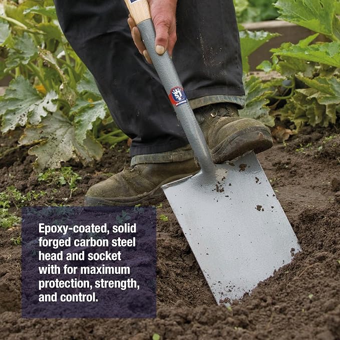 Spear & Jackson 1180NB Neverbend Carbon Steel Digging Spade, Gray, 98.5 x 18.5 x 8 cm