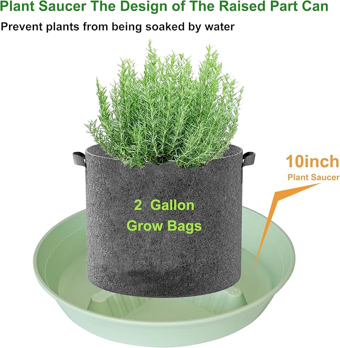 4 Pack Plant Saucer 10 inch, 8 12 14 17 inch, Plant Stand Plastic Plant Saucers for Indoors Outdoor, Heavy Duty Flower Plant Risers for Inside Pots, Pot Saucers for Plants, Grow Bags Saucers