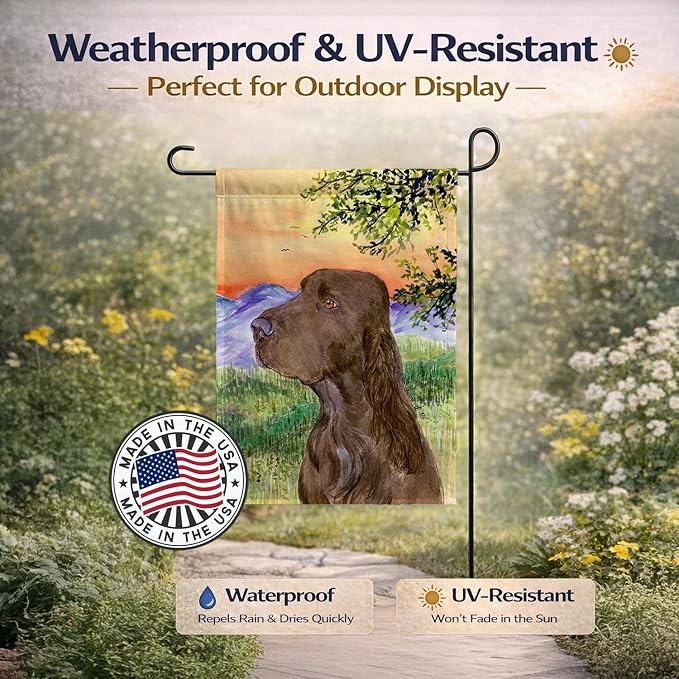 Caroline's Treasures SS1017GF Field Spaniel Garden Flag Mailbox Flag Decorative Yard Flag Banner Outside Patio Artwork Yard Flower Beds, Garden Size, Multicolor